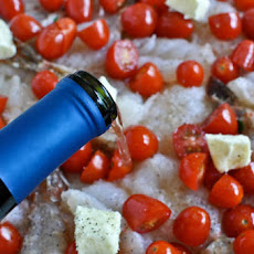Broiled Shrimp with Tomatoes, Basil and Brie