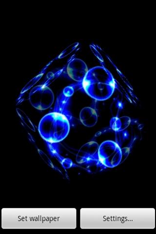 3D blue bubble