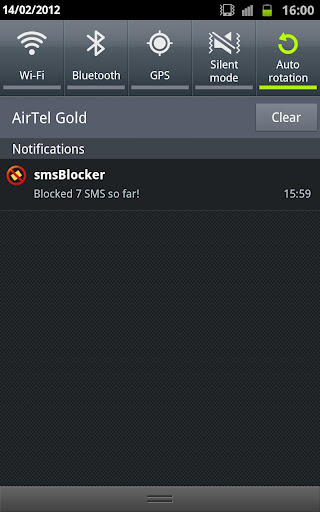 Blok Pesan sms Blocker