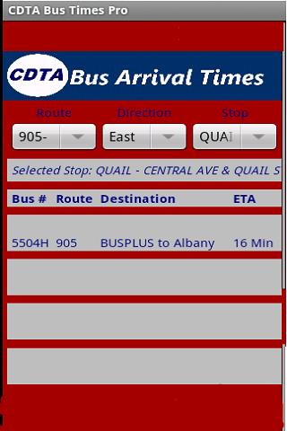 Bus Arrival Time -CDTA Albany