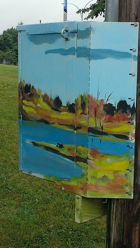Lake Scene Painted Box