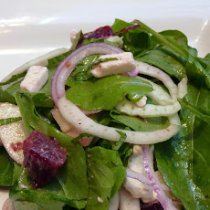 Apple and Fennel Salad with Blood Oranges, Feta, Mint Chiffonade and Honeyed Walnuts