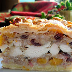 Little Jack Horner's Christmas Chicken, Fruit and Stuffing Pie!