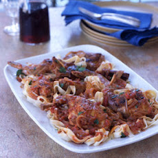 Braised Rabbit with Egg Noodles