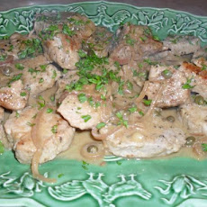 Simmered Pork with Mustard-Caper Sauce