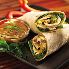 Thai Peanut Butter Chicken Wraps