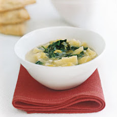 Watercress Soup and Ham Biscuits