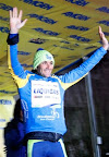 Ivan Basso, of Italy, raises his arms upon being named the most courageous rider, Sunday, Feb. 15, 2009 in Santa Rosa, Calif., after the first stage of the Tour of California cycling race. (AP Photo/Michael A. Mariant) Ivan Basso, of Italy, raises his arms upon being named the most courageous rider, Sunday, Feb. 15, 2009 in Santa Rosa, Calif., after the first stage of the Tour of California cycling race. (AP Photo/Michael A. Mariant)