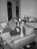 Adam chillaxing on the couch.