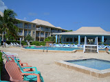 The resort's pool and restaurant.
