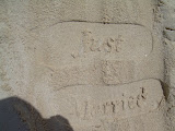 Just Married sandal imprints. Thanks mom!