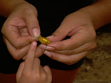 The guide showing us a chrysalis.