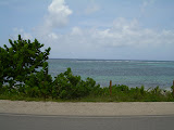 Pretty picture of the ocean as the waves crash along the reef.