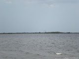 The water with the Vehicle Assembly Building in the background.