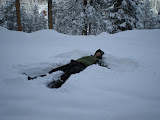 Chase still making his snow angel.