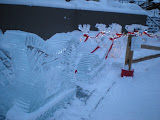 Complete ice sled and reindeer.