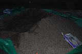 Making some headway on the dirt pile.