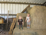 Kate and Braxton in Papaw's hay