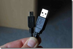 usb cable ends side