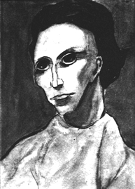 Anna Kavan, self-portrait; source, redmood.com/kavan/
