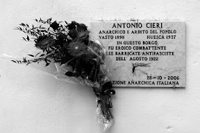 plaque honoring Antonio Cieri; source, anarca-bolo.ch/a-rivista/322/
