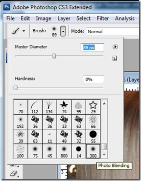 Select brush tool