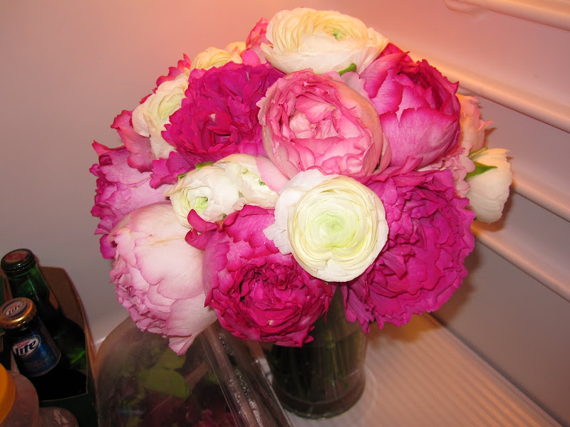 My bouquet waiting for me in the fridge! wedding do it yourself, May%202010%20044