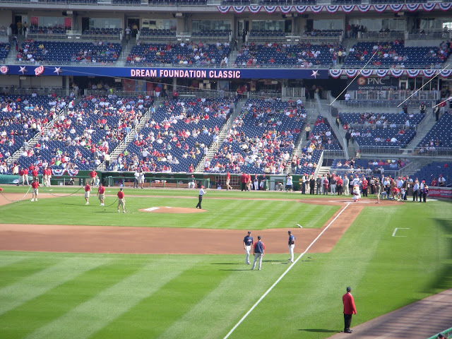 Mayor Adrian Fenty throws the ceremonial first pitch Mayor Adrian Fenty throws the ceremonial first pitch