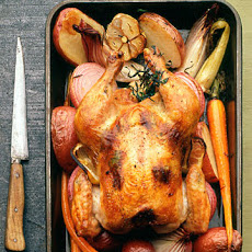 Lemon Tarragon Roast Chicken with Vegetables