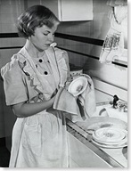 cleaning dishes