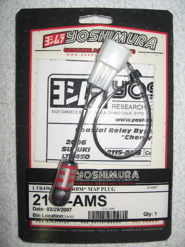 HMF EXHAUST CHERRY BOMB MAP KEY SUZUKI LTR450 LTR 450 MUFFLER EFI CDI