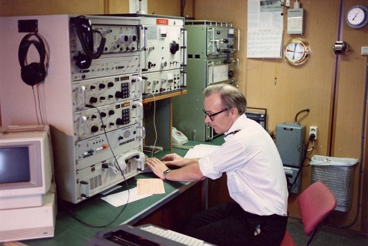 David Vail VE1GM c1985 aboard the Bluenose