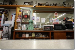 Lunch at the Drug store in Boothbay Harbor, and a hidden self-portait