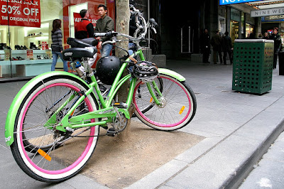 A very unique bike waits for its owner in Melbourne