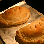 I'm not usually one to brag, but I made the best dang calzones the other day. Not much to look at, but they tasted awesome!