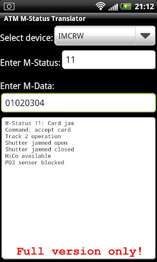 【免費生產應用App】ATM M-Status Translator Lite-APP點子