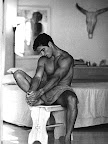 sexy muscle men in towel