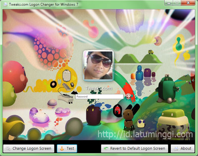 After using Tweaks.com Logon Changer for Windows 7