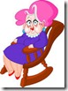 old lady in rocking chair