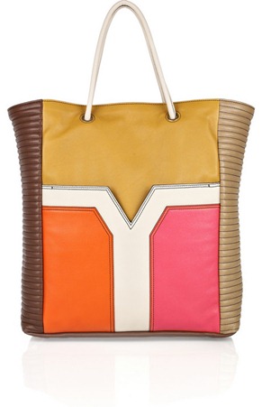 Yves Saint Laurent Lucky Chyc Color-block Leather Tote