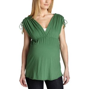 9Seed Women's Maternity Ruched Tie Top