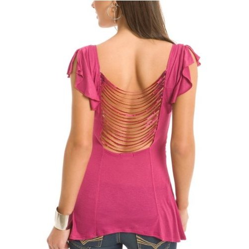 G by GUESS Shaelyn Sequin Back Top