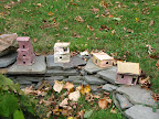 There is art literally all over his backyard.  Its more of a sculpture park than a backyard.