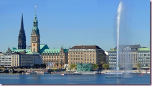 Hamburg Panorama / Alster / alster lake
