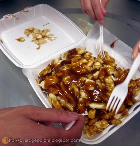 large poutine at brado pizza