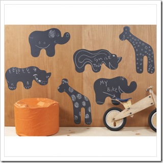 Chalkboard Animal Removable Wall Decals