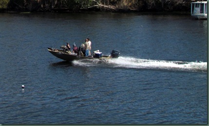 speeding boat