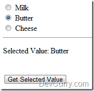 html radio button selected jquery