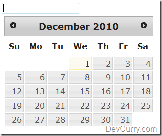 Change the Background Color of jQuery Datepicker