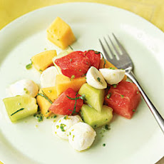 Three-Melon Mozzarrella Salad